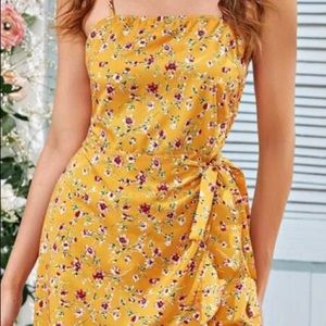 SHEIN Yellow Floral Dress
